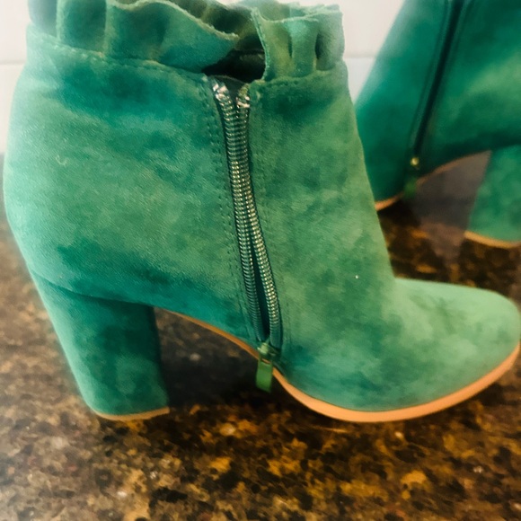 Emerald Ruffle Ankle Boots - Picture 2 of 2